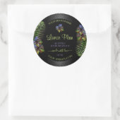 Zwarte Product Labels Geel Paars Hawaii Flowers (Tas)