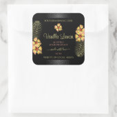 Zwarte Product Labels Geel Roze Hawaiian Flowers (Tas)