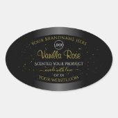 Zwarte Product Labels Gold Soft Glitter met Logo (Voorkant)