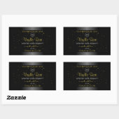 Zwarte Product Labels Gold Soft Glitter met Logo (Vel)