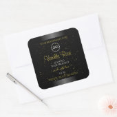 Zwarte Product Labels Gold Soft Glitter met Logo (Envelop)