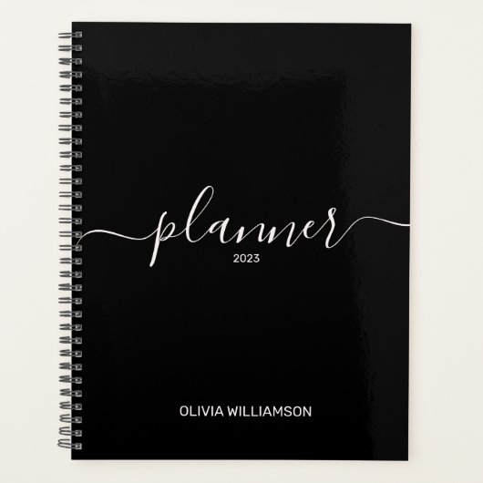 Zwarte Professional-bedrijfsplanner Planner (Voorkant)