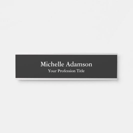 Zwarte Professional-standaard Deurbordje (Voorkant)