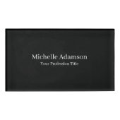 Zwarte Professional-standaard Naambadge (Voorkant)