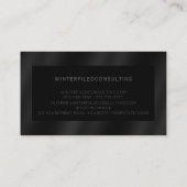 Zwarte professionele elegante moderne advocaat visitekaartje (Achterkant)