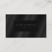 Zwarte professionele elegante moderne advocaat visitekaartje (Voorkant)