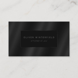 Zwarte professionele elegante moderne advocaat visitekaartje