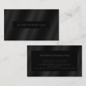 Zwarte professionele elegante moderne gradiënt visitekaartje (Voorkant / Achterkant)