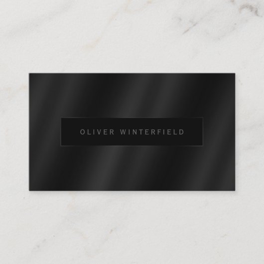 Zwarte professionele elegante moderne gradiënt visitekaartje (Voorkant)