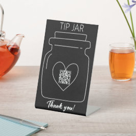 Zwarte, professionele QR-code digitale tip Reclamebord Met Voetstuk