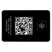 Zwarte professionele QR-merkstijl Magneet (Horizontaal)