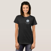 Zwarte professionele thuishulp schoonmaakster t-shirt (Voorkant volledig)