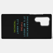 Zwarte Programmeer Denk Logica Code Samsung Galaxy Hoesje (Achterkant horizontaal)