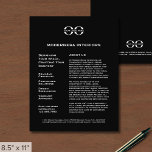 Zwarte promotieflyer met Logo Flyer<br><div class="desc">Een eenvoudige,  op maat gemaakte,  zwarte zakenflyer-sjabloon in een moderne minimalistische stijl die eenvoudig kan worden bijgewerkt met de logo van uw bedrijf,  contactgegevens en aangepaste flyer-tekst. Ideaal voor marketingproducten,  services,  promoties,  prijzen voor evenementen en meer. Perfect voor zakelijke professionals die hun merkaanwezigheid willen verbeteren.</div>