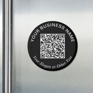 Zwarte promotionele QR-code voor bedrijven Magneet