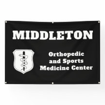 Zwarte Promotionele Zakelijke Banner met Logo