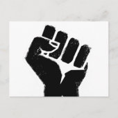 Zwarte Protest Vuist Briefkaart (Voorkant)