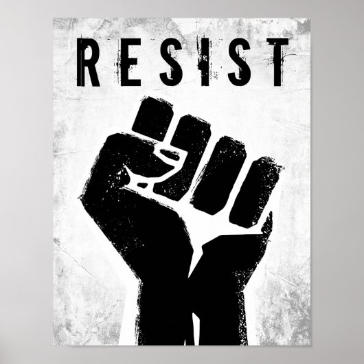 Zwarte Protest Vuist Poster (Voorkant)