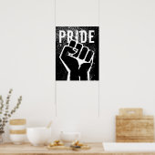 Zwarte Protest Vuist Poster (Keuken)