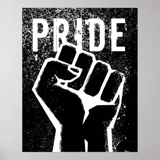 Zwarte Protest Vuist Poster (Voorkant)