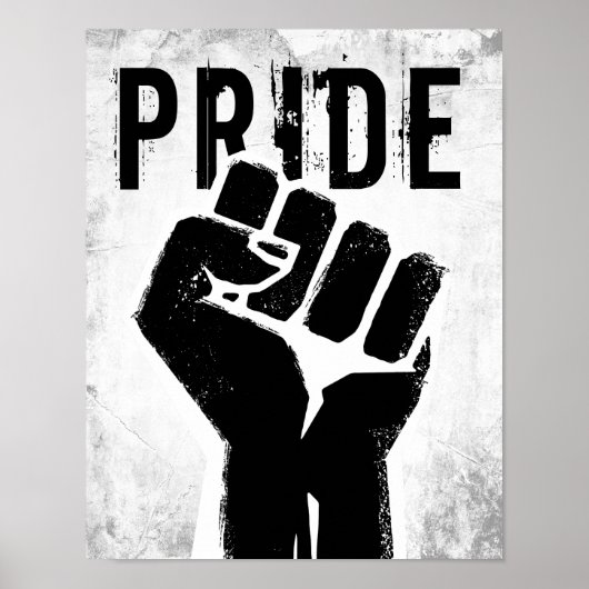 Zwarte Protest Vuist Poster (Voorkant)