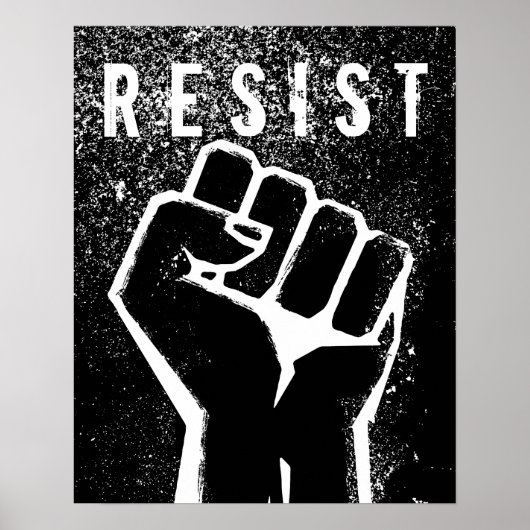 Zwarte Protest Vuist Poster (Voorkant)