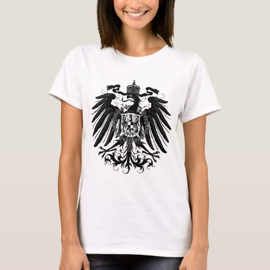 Zwarte Pruisische adelaar T-shirt (Voorkant)