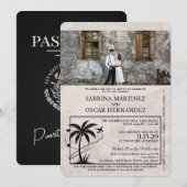 Zwarte Puerta Vallarta Passport bruiloft Kaart (Voorkant / Achterkant)
