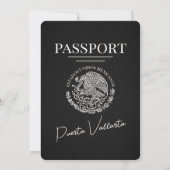 Zwarte Puerta Vallarta Passport bruiloft Kaart (Achterkant)