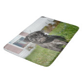 Zwarte pug badmat (Gekanteld)