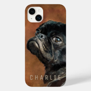 Zwarte Pug Hond Case-Mate iPhone 14 Plus Hoesje