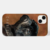 Zwarte Pug Hond Case-Mate iPhone Case (Achterkant (horizontaal))