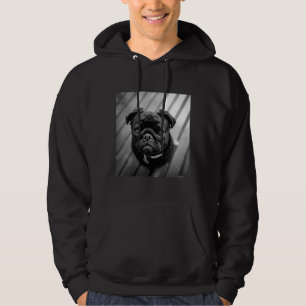 Zwarte Pug Hond met een schattig gezicht Classic T Hoodie