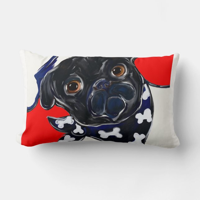 ZWARTE PUG KUSSEN (Voorkant)