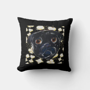 Zwarte Pug Kussen