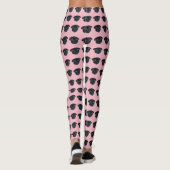 Zwarte Pug Leggings (Achterkant)
