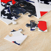 Zwarte Pug Legpuzzel (Zijkant)