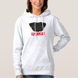 Zwarte Pug Leven Hoodie