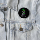 Zwarte Pug Patricks Dag Hoed Grappige St Patricks Ronde Button 5,7 Cm (In situ)