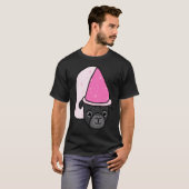 Zwarte Pug Prinses T-shirt (Voorkant volledig)