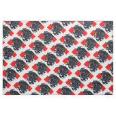 Zwarte Pug Stof (Fat Quarter)