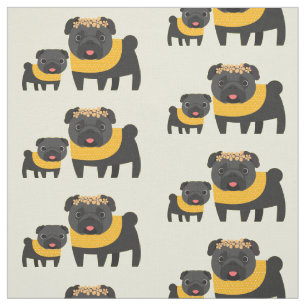 Zwarte puggen stof