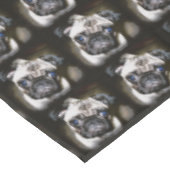 zwarte puggen tafelkleed (Gekanteld)