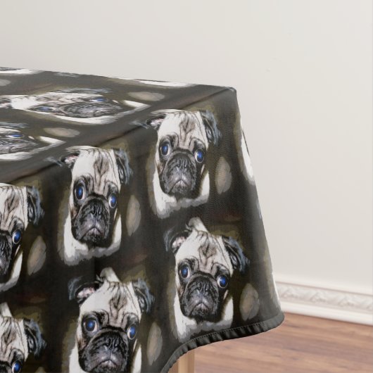 zwarte puggen tafelkleed (Voorbeeld)