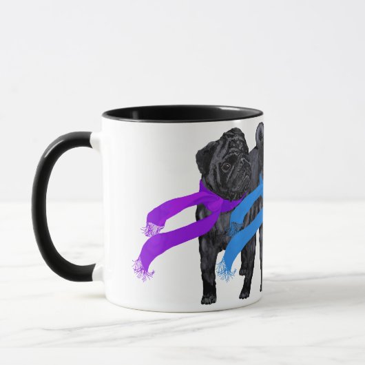 Zwarte Pugs in Sjaals Mok (Links)