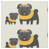Zwarte pugs stof (Close Up)