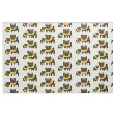 Zwarte pugs stof (Fat Quarter)