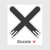 Zwarte puntstijl Letter X monogram Sticker (Vel)