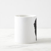 Zwarte puppy omhoog koffiemok (Center)