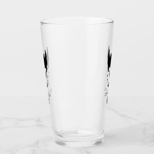 Zwarte Puppy Play bierglas Glas (Links)